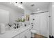 Clean bathroom with a tub shower combo, single vanity and updated fixtures at 901 Myers Point Dr # 17, Morrisville, NC 27560