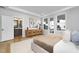 Elegant main bedroom with ensuite access and stylish decor at 901 Myers Point Dr # 17, Morrisville, NC 27560