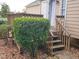 Wooden deck with steps leading to backyard at 6220 Sweden Dr, Raleigh, NC 27612