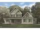 Two-story craftsman style home with gray siding and a covered porch at 5100 Grist Stone Way, Youngsville, NC 27596