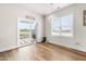 Bright dining area with sliding glass door to deck at 181 Glenwood Pl, Kenly, NC 27542