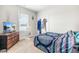 Bedroom with double bed and large window at 181 Glenwood Pl, Kenly, NC 27542