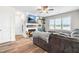 Spacious living room with fireplace and large sectional sofa at 181 Glenwood Pl, Kenly, NC 27542