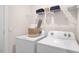 Convenient laundry room with washer and dryer, and extra storage at 125 Holmes Corner Dr, Smithfield, NC 27577