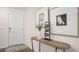 Modern entryway with wood console table and framed art at 131 Holmes Corner Dr, Smithfield, NC 27577