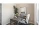 Modern home office with a desk, chair, and stylish decor at 131 Holmes Corner Dr, Smithfield, NC 27577