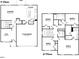 First and second floor plan showing four bedrooms, two car garage, and open floor plan at 241 Holton St, Smithfield, NC 27577