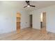 Spacious main bedroom with hardwood floors and access to bathroom and closet at 103 Brandy Ml, Pittsboro, NC 27312