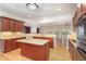 Well-equipped kitchen with an island and plenty of cabinet space at 719 Allforth Pl, Cary, NC 27519