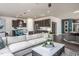 Open living room showcasing kitchen and dining area at 2896 Huxley Way, Apex, NC 27502