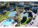 Aerial view of community tennis courts at 142 Brentfield Loop, Morrisville, NC 27560