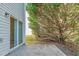 Small concrete patio next to sliding glass door at 142 Brentfield Loop, Morrisville, NC 27560