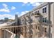 Balcony view of the building and courtyard at 222 Glenwood # 602, Raleigh, NC 27603
