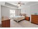 Comfortable bedroom with carpeted floors and ample closet space at 222 Glenwood # 602, Raleigh, NC 27603