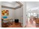 Home office with view into living room at 222 Glenwood # 602, Raleigh, NC 27603