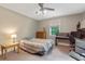 Bright bedroom with a desk, window and neutral walls at 415 River Bluff Dr, Dunn, NC 28334