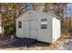 Large storage shed with ramp access at 60 Bogey Ln, Louisburg, NC 27549