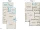 Two-story home floor plan with 4 bedrooms, 2.5 baths and a 2 car garage at 2840 Huxley Way, Apex, NC 27502