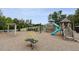 Community playground with swings and climbing structures at 296 Douglas Falls Dr, Wendell, NC 27591