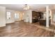 Open concept kitchen with island and dark cabinetry at 7204 Bocage Pl, Wake Forest, NC 27587