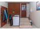 Basement laundry room with washer, dryer, and storage at 1717 Martin Luther King Dr, Rocky Mount, NC 27801
