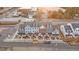 Aerial view of new townhouses, showcasing four completed units and two under construction at 129 Pearl St # 6, Garner, NC 27529