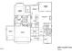 First floor plan shows open concept living and kitchen at 4332 Coldwater Springs Dr, Raleigh, NC 27616