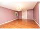 Bright dining room with hardwood floors and a chandelier at 1 Westbury Pl, Durham, NC 27707