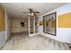 Bright dining room with built-in shelving and a large mirror at 1 Westbury Pl, Durham, NC 27707