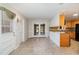 Open dining area with French doors leading to a sunroom at 739 Silk Hope Lindley Mill Rd, Siler City, NC 27344