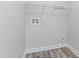 Laundry room with wire shelving and hookups for a washer and dryer at 96 Abram Ct, Broadway, NC 27505