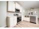 Modern kitchen featuring stainless steel appliances and white cabinets at 831 Ridgeway Ave, Durham, NC 27701