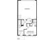 Upper floor plan showcasing bedroom, bath, and garage access at 1510 Village Hall Ln # 44, Wake Forest, NC 27587