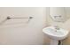 Small half bathroom with pedestal sink at 2129 Ventana Ln, Raleigh, NC 27604