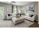 Bright living room featuring comfortable sofas and a large area rug at 2215 Pitchfork Ln, Durham, NC 27713