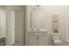 Clean bathroom with white vanity, toilet and mirror at 0 Hanover Dr, Sanford, NC 27330