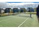 Community pickleball court with surrounding homes visible at 1073 Channel Drop Lp, Zebulon, NC 27597