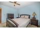 Second bedroom with neutral decor and ceiling fan at 109 Peggy Ct, Rocky Mount, NC 27803