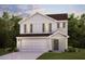 Two-story house with gray siding, shutters, and a two-car garage at 120 Ferry Ct, Rocky Mount, NC 27804