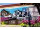 Angier town mural depicting historical scenes and local businesses at 167 Blue Butterfly Dr, Angier, NC 27501