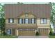 Two-story home with neutral siding, double garage, and dormer windows at 2165 Pink Peony Cir # 230, Durham, NC 27703