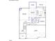 Open floor plan with kitchen, dining room, Gathering room, and guest bedroom at 2165 Pink Peony Cir # 230, Durham, NC 27703