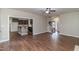 Open living room, kitchen, and staircase view at 234 Silver Creek Dr, Clayton, NC 27520