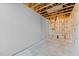 Unfinished basement with exposed framing at 121 Pearl St # 4, Garner, NC 27529