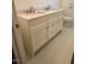Bathroom boasts a double vanity with modern fixtures at 465 N Dunn St, Angier, NC 27501