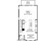 Upper floor plan with kitchen, Gathering room, and deck at 1508 Village Hall Ln, Wake Forest, NC 27587