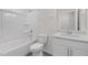 Clean bathroom with white vanity, bathtub, and shower at 1680 Abberly Pl, Graham, NC 27253