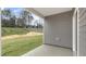 Covered patio with sliding glass door at 425 Ashley Run, Sanford, NC 27330