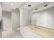 Bathroom with vanity, toilet, and tiled floor at 483 Beechmast, Pittsboro, NC 27312