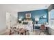 Stylish bedroom with a workspace and a view at 6433 Alfalfa Ln, Wake Forest, NC 27587